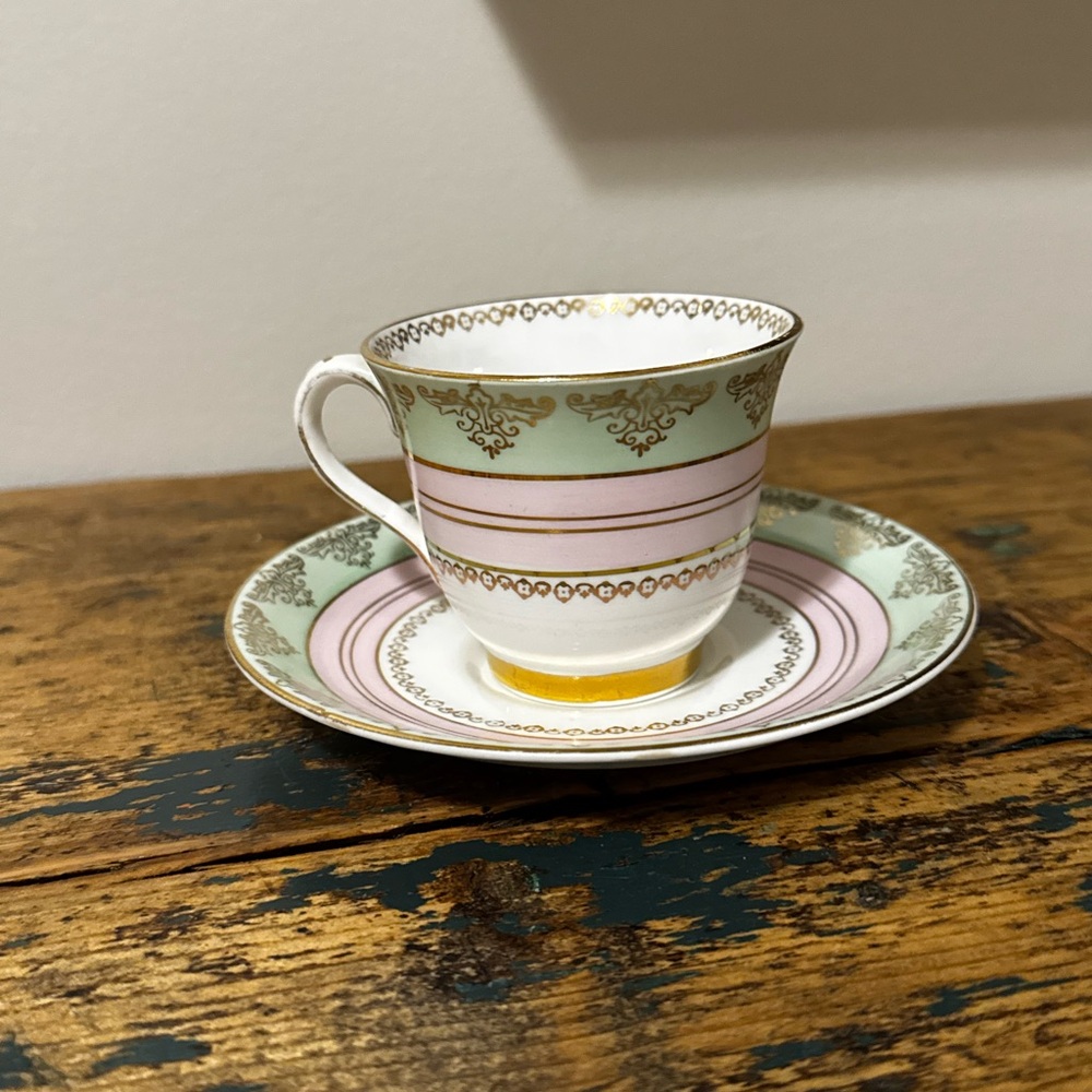 Royal Stafford Bone China Teacup with Gold Trim